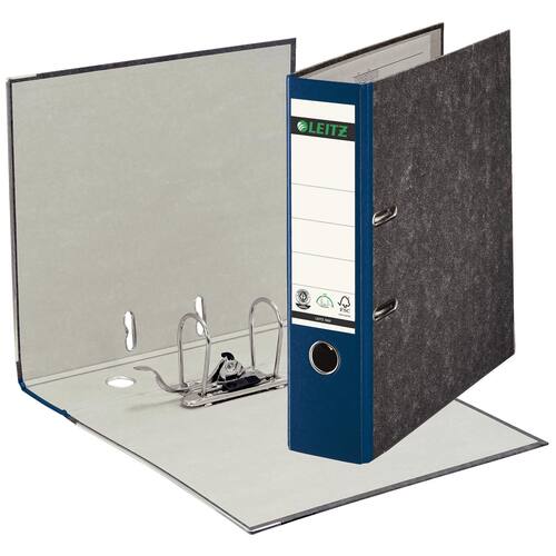 Leitz Hartpappe-Ordner mit Wolkenmarmor, 80mm, Blau Artikelbild Secondary5 L