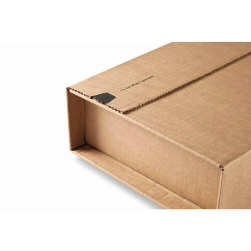 ColomPac Paket-Versandkarton mit Haftklebeverschluss und Aufreißfaden, 1-wellig, 215x155x43mm (A5), Braun, 20 Stück pro Packung, 5 Packungen Artikelbild Secondary2 L
