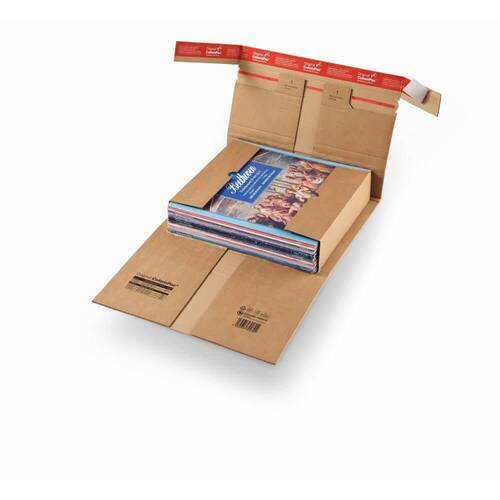 ColomPac Versandverpackung mit Sicherungslasche, 325x260x-92mm, Braun, 20 Stück pro Packung, 5 Packungen Artikelbild