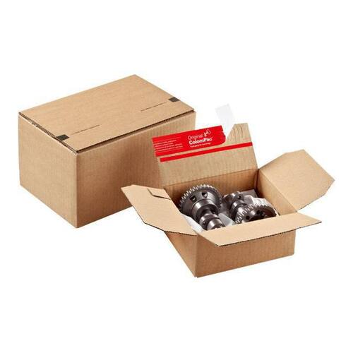 ColomPac Blitzbodenkarton mit Haftklebeverschluss und Aufreißfaden, 1-wellig, 230x160x125mm (A5), Braun, 20 Stück pro Packung, 5 Packungen Artikelbild