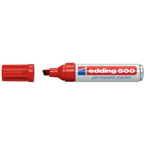 edding Permanent-Marker 500, Keilspitze, Rot Artikelbild Secondary2 L
