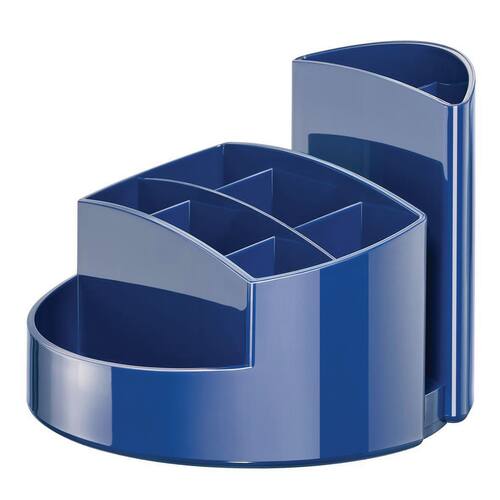 Han Schreibtischköcher RONDO, Stiftehalter, Schreibtischorganizer, Kunststoff, rund, 9 Fächer, 140 x 140 x 109 mm, blau, 1 Stück Artikelbild