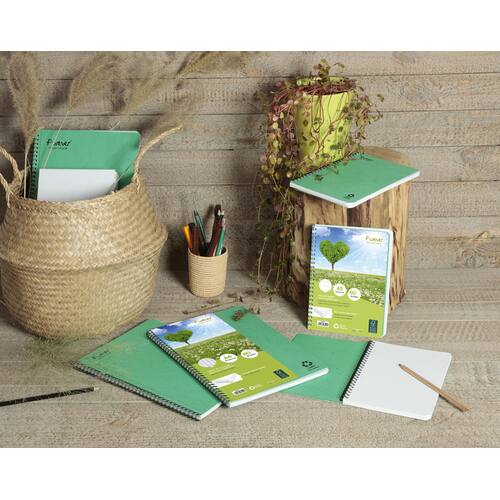 Spiralhefte FOREVER 90g 120 blad A4 lin produktbilde Secondary4 L