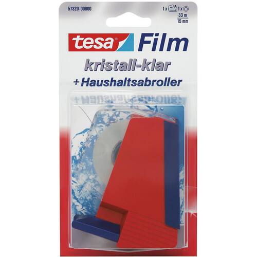 tesa® Tischabroller bis 19mmx33m, Klebebanddispenser, Klebebandabroller, rot/blau, 1 Stück Artikelbild Secondary1 L