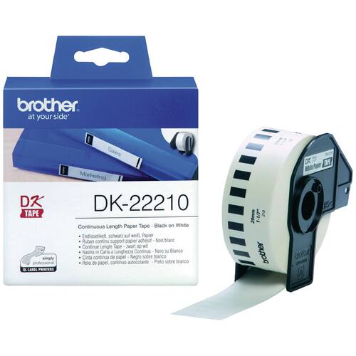 Brother Endlos-Etiketten, 62mmx30,48 m, Weiß/Schwarz - DK-22205 Artikelbild Secondary1 L
