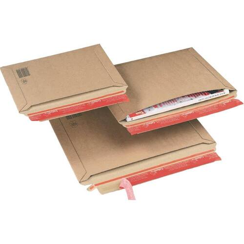 ColomPac Karton-Versandtasche mit Haftklebeverschluss und Aufreißfaden, 570x420x50mm, Braun, 50 Stück pro Packung, 3 Packungen Artikelbild