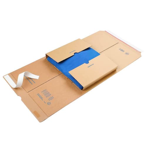 Gigafix Universalversandkarton mit Selbstklebeverschluss und Aufreißhilfe, 230x165x15/80, braun, 25 Stück Artikelbild Secondary2 L