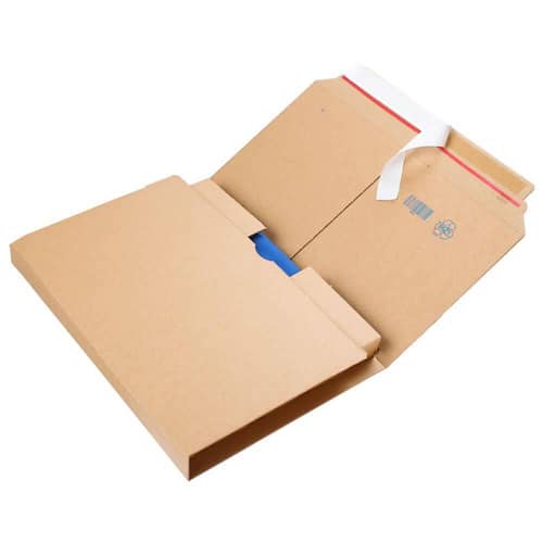 Gigafix Universalversandkarton mit Selbstklebeverschluss und Aufreißhilfe, 230x165x15/80, braun, 25 Stück Artikelbild Secondary3 L