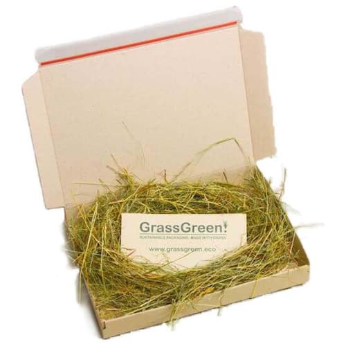 GrassGreen! Gras-Wellpappe-Versandschachteln mit Selbstklebung, Postbox Gr.1G, Graskarton, 240x162x40mm, A5, 50 Stück Artikelbild