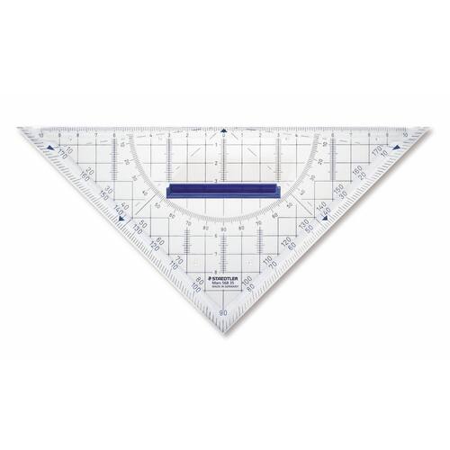 Staedtler Mars Geodreieck mit abnehmbarem Griff, Schuldreieck, Geometrie, glasklar, 22 cm, 1 Stück Artikelbild Secondary1 L