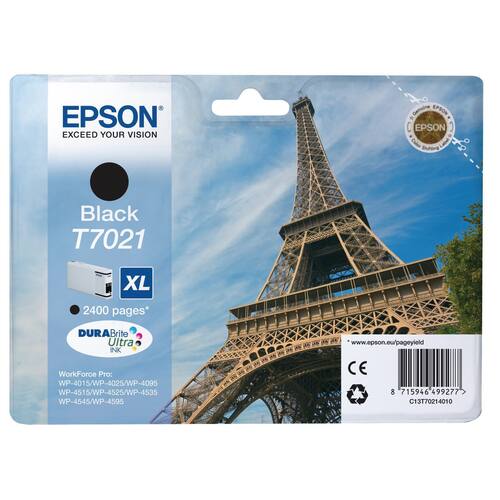 Epson Original Tinte T702140 - T7021, Tintenpatrone, Druckertinte, XL, schwarz, 1 Stück Artikelbild