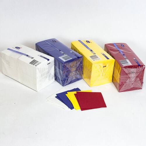 Duni Engångsservett, 3-lagers, enfärgade, ¼-vikt, 24 cm, mörkblå produktfoto Secondary2 L