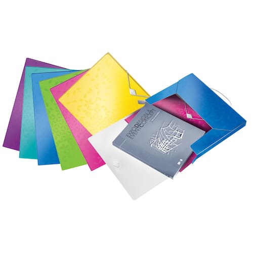 Leitz Ablagebox WOW, Dokumentenbox, Heftbox, A4, PP, blau metallic, 250x330x37mm, 1 Stück Artikelbild Secondary3 L