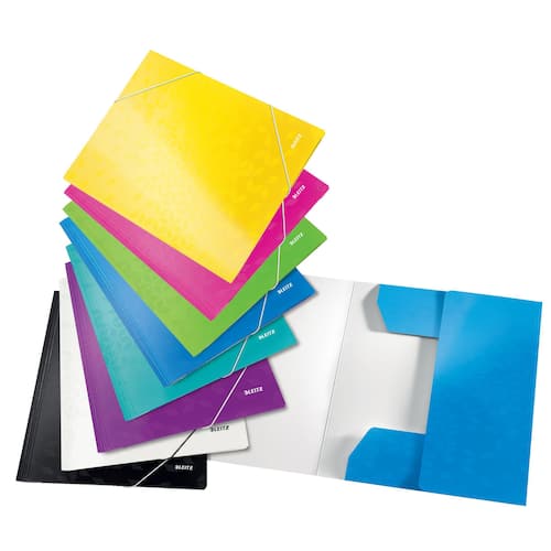 Leitz Eckspannermappe WOW, Flügelmappe, mit 2 Gummizügen, A4, Karton, pink metallic, 241x5x310mm, 1 Stück Artikelbild Secondary3 L