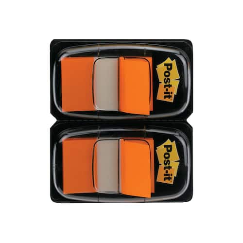 Post-it® Index-Haftstreifen 680, Haftmarker, beschriftbar, 25,4 x 43,2 mm, orange, 2 x 50 Blatt pro Packung Artikelbild Secondary1 L