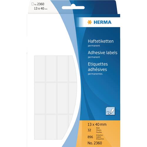 Herma Etiketten weiss 13x40mm 896 Stück Artikelbild Secondary3 L