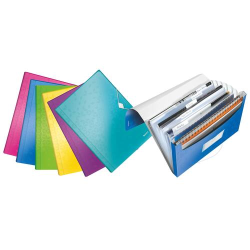Leitz Fächermappe WOW, Projektmappe, Aktenmappe, A4, PP, eisblau, 254x330x38mm, 1 Stück Artikelbild Secondary3 L