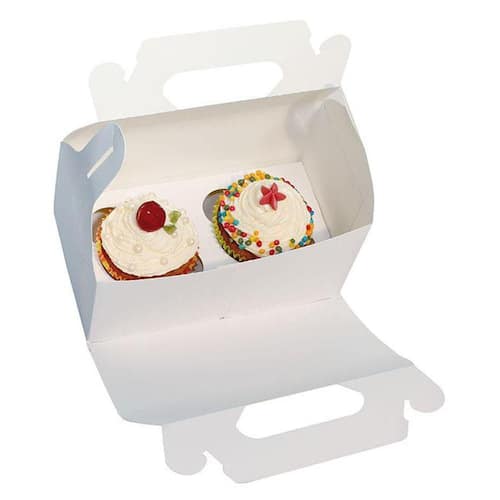 Kuchenbox mit Frontklappe, Tortenkarton, 200x180x90/130mm, weiß, 150 Stück pro Packung Artikelbild Secondary1 L