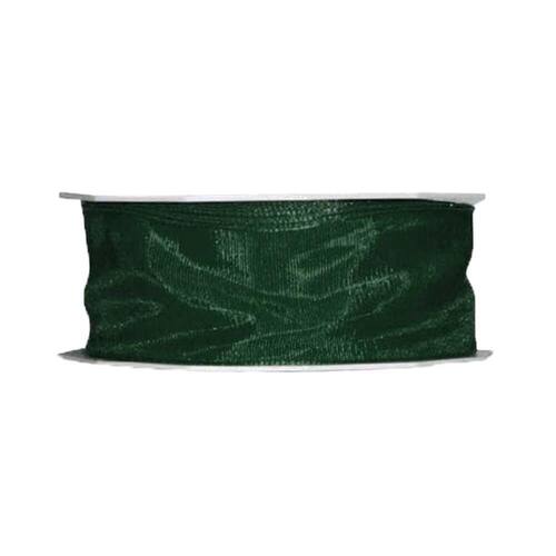 Uni Plus Lyon Geschenkband, dunkelgrün, schmal mit Drahtkante, 25 mm x 25 lfm, 1 Rolle Artikelbild