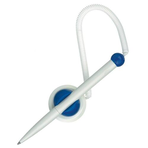 SCHNEIDER Klick-Fix-Pen Kugelschreiber mit Halterung, weiß/blau, 1 Stück Artikelbild Secondary1 L