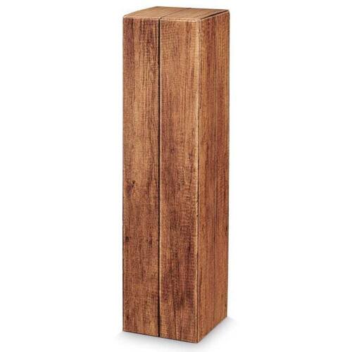 Flaschenkarton Timber für 1 Flasche Wein oder Sekt stehend, 90x90x355mm, 50 Stück Artikelbild