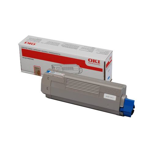OKI Original Toner C 610, Lasertoner, Tonerkartusche, cyan, 1 Stück Artikelbild