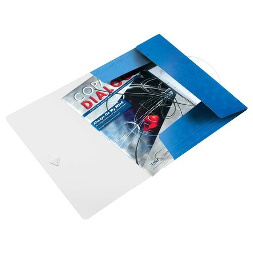 Leitz Eckspannermappe WOW, Flügelmappe, mit Gummizug, A4, PP, blau metallic, 235x320mm, 1 Stück Artikelbild Secondary5 L