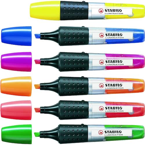 STABILO Textmarker Luminator, Highlighter, Textliner, Leuchtmarker, blau, 2-5mm, 5 Stück Artikelbild Secondary1 L