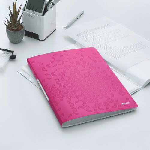 Leitz Demobok WOW PP 20 fickor cerise produktfoto Secondary3 L