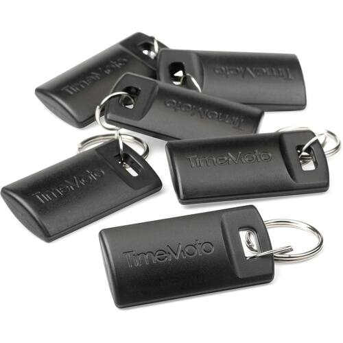TimeMoto TM-110 RFID-Anhänger, Zeiterfassungschips, Schlüsselanhänger, schwarz, 25 Stück Artikelbild
