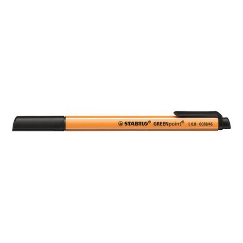 STABILO Faserschreiber GREENpoint, Faserstift, schwarz, 0,8mm, 1 Stück Artikelbild Secondary5 L