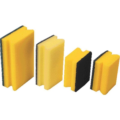 meiko Reinigungsschwamm mit Griffrille, 9,5 x 7 x 4,5 cm, gelb/schwarz, 10 Stück Artikelbild Secondary1 L