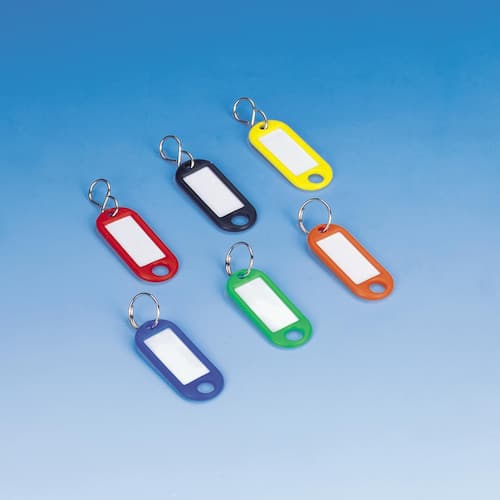 WEDO Schlüsselanhänger mit Ring und Etikett, farbig sortiert, 100 Stück Artikelbild Secondary1 L