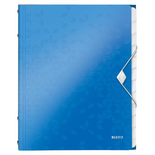 Leitz Ordnungsmappe WOW mit 12 Fächern, Projektmappe, Fachmappe, A4, PP, blau metallic, 1 Stück Artikelbild