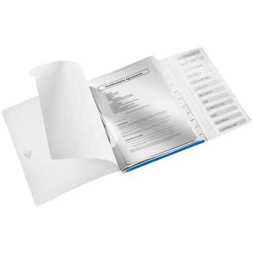 Leitz Ordnungsmappe WOW mit 12 Fächern, Projektmappe, Fachmappe, A4, PP, blau metallic, 1 Stück Artikelbild Secondary5 L