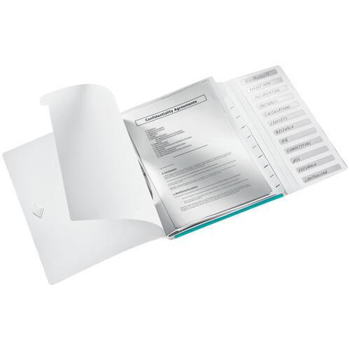 Leitz Ordnungsmappe WOW mit 12 Fächern, Projektmappe, Fachmappe, A4, PP, eisblau, 1 Stück Artikelbild Secondary5 L