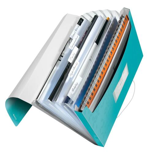Leitz Fächermappe WOW, Projektmappe, Aktenmappe, A4, PP, eisblau, 254x330x38mm, 1 Stück Artikelbild Secondary5 L