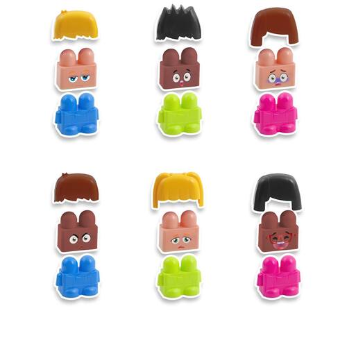 Miniland Emotiblocks, utbytbara delar, 6 karaktärer, 6 kort, broschyr produktfoto Secondary2 L