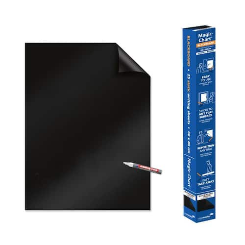 Legamaster Magic Chart Blackboard-Folie, statische Folie, Schwarz, 60x80cm, perforiert, 25 Folienblätter auf 1 Rolle Artikelbild Secondary3 L