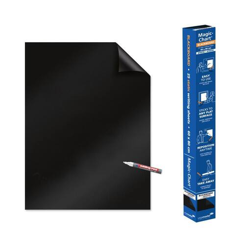 Legamaster Magic Chart Blackboard-Folie, statische Folie, Schwarz, 60x80cm, perforiert, 25 Folienblätter auf 1 Rolle Artikelbild Secondary3 L
