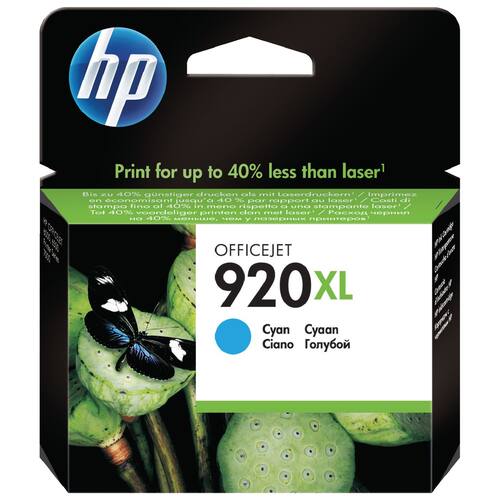 HP Original Tintenpatronen HP 920 XL, CD972AE, Cyan Artikelbild Secondary2 L
