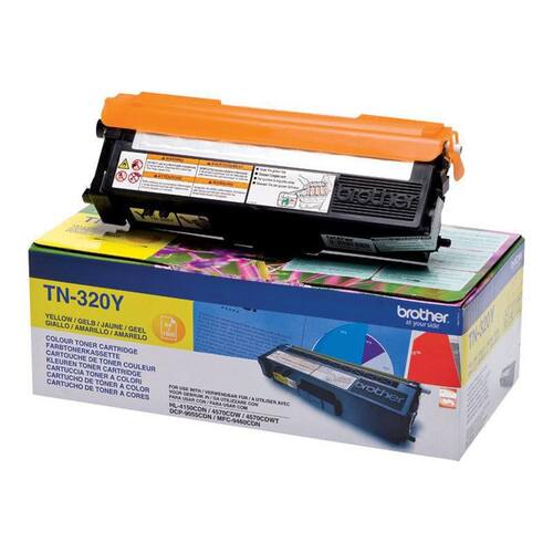 Brother Original Toner TN-320Y, Lasertoner, Tonerkartusche, gelb, 1 Stück Artikelbild