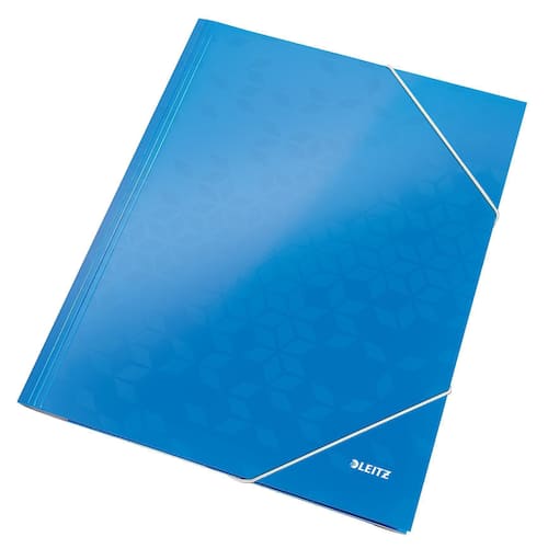 Strikkmappe LEITZ Wow A4 3 kl 300g blå produktbilde
