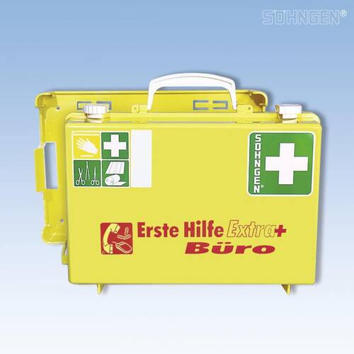 Söhngen Erste-Hilfe-Koffer ''Extra+ Büro'', Verbandkasten, Verbandskoffer, gelb, 31x21x13cm, 1 Stück Artikelbild Secondary1 L