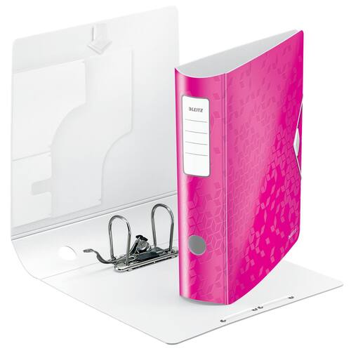 Leitz Qualitäts-Ordner WOW, Polyfoam, A4, 82mm, pink metallic, 82x318x312mm, 1 Stück Artikelbild Secondary6 L