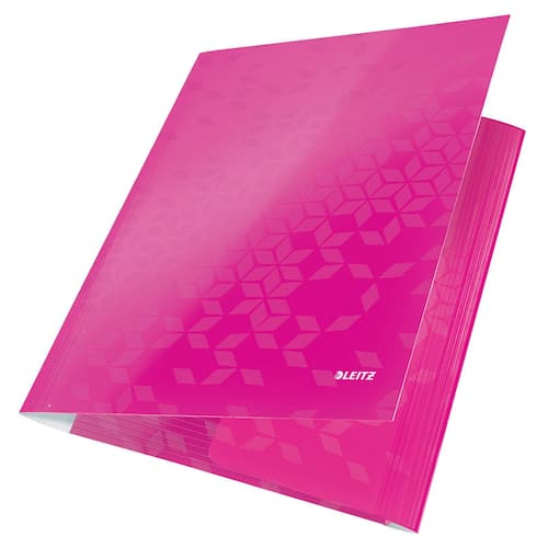 Leitz Eckspannermappe WOW, Flügelmappe, mit 2 Gummizügen, A4, Karton, pink metallic, 241x5x310mm, 1 Stück Artikelbild Secondary4 L