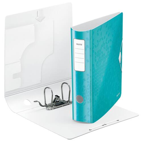 Leitz Qualitäts-Ordner WOW, Polyfoam, A4, 82mm, eisblau, 82x318x312mm, 1 Stück Artikelbild Secondary6 L