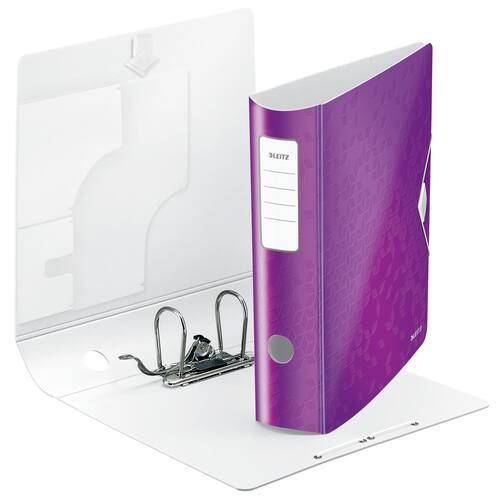 Leitz Qualitäts-Ordner WOW, Polyfoam, A4, 82mm, violett, 82x318x312mm, 1 Stück Artikelbild Secondary6 L