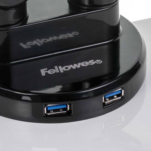 Fellowes Monitorarm Platinum Series für 2 Bildschirme, Monitorhalter, Tischhalterung, schwarz, 1 Stück Artikelbild Secondary2 L