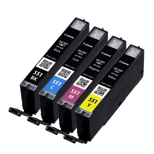 Canon Original Tintenpatrone Multi CLI-551 4 Farben (CMYK), 1 Stück Artikelbild Secondary1 L